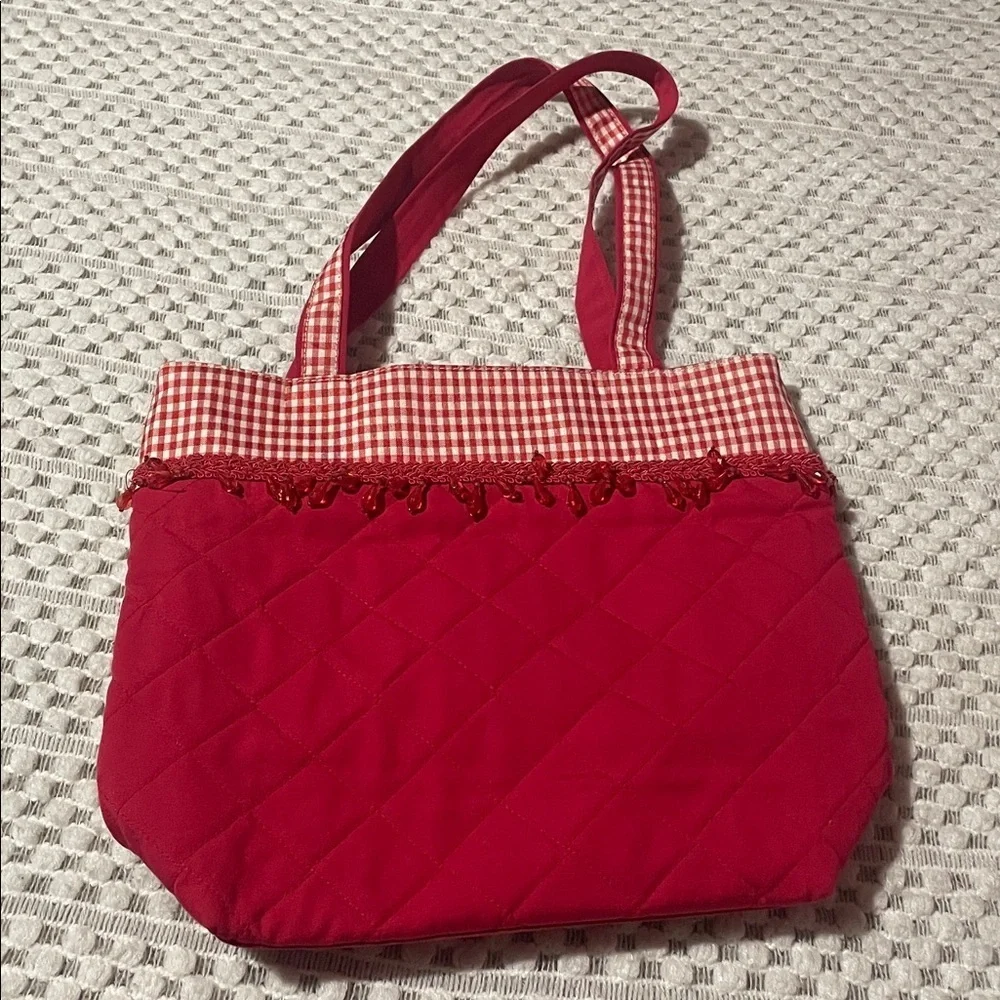 Vintage Festive Red Santa Tote Bag